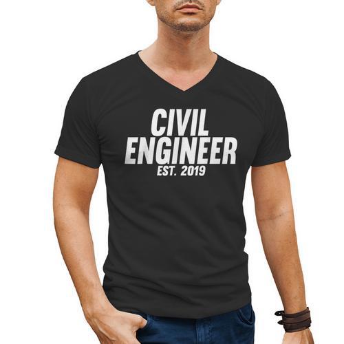 Civil Engineer Graduation Shirt New Civil Engineer Men's V-Neck T-Shirt - Best Gift Smart