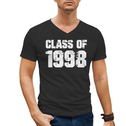 Class Of 1998 High School College Graduation Reunion Men's V-Neck T-Shirt - Best Gift Smart