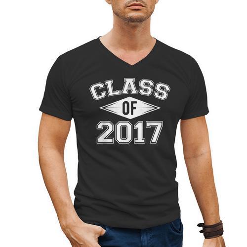 Class Of 2017 Graduation Shirt Senior For Graduates Men's V-Neck T-Shirt - Best Gift Smart
