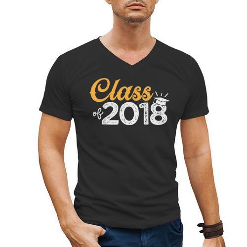 Class Of 2018 Graduation T Shirt Senior Boys Girls Men Women Men's V-Neck T-Shirt - Best Gift Smart