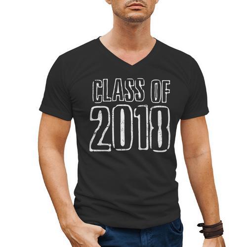 Class Of 2018 Senior Graduation Men's V-Neck T-Shirt - Best Gift Smart