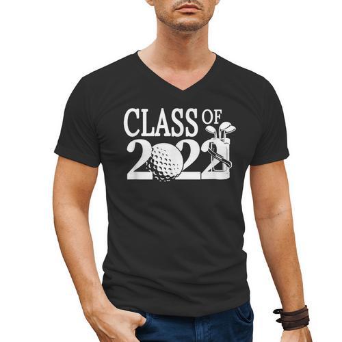 Class Of 2022 Graduation Senior Golf Golfer Player Men's V-Neck T-Shirt - Best Gift Smart