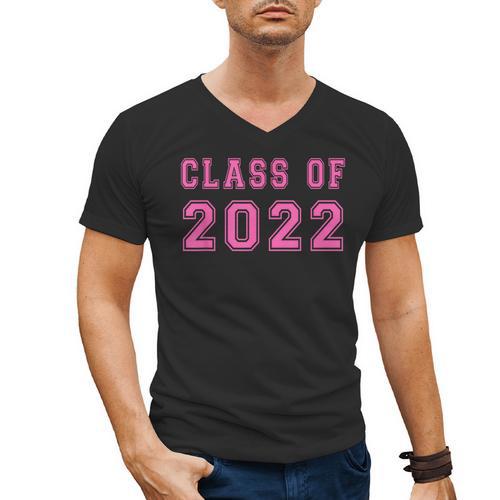 Class Of 2022 High School Graduation Date Graduate T Shirt Men's V-Neck T-Shirt - Best Gift Smart