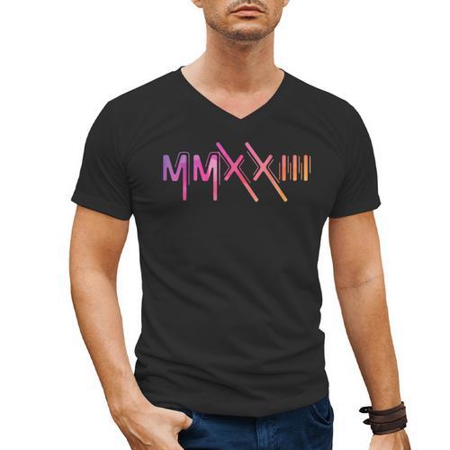 Class Of 2023 Senior 23 Graduation Idea Roman Numeral Men's V-Neck T-Shirt - Best Gift Smart