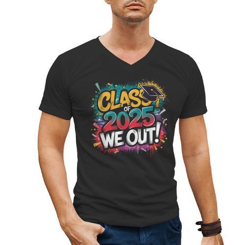 Class Of 2025 We Out Graffiti Graduation 2025 Men's V-Neck T-Shirt - Best Gift Smart