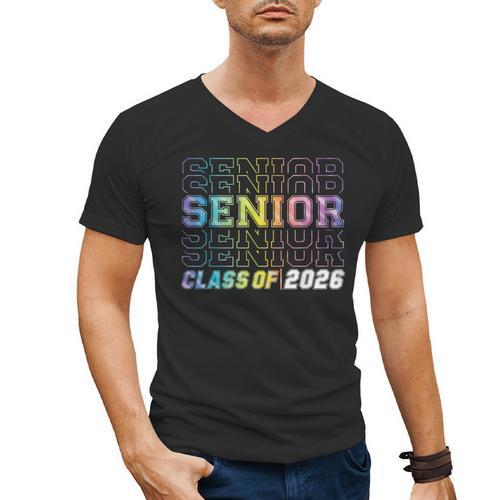 Class Of 2026 Senior 2026 Back To School 2026 Graduation 26 Men's V-Neck T-Shirt - Best Gift Smart