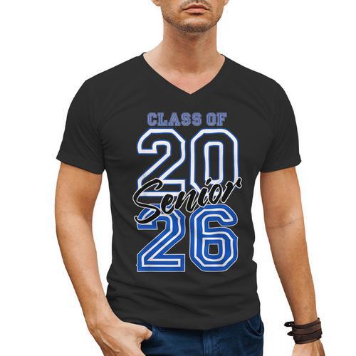 Class Of 2026 Senior Graduation High School And College Grad Men's V-Neck T-Shirt - Best Gift Smart