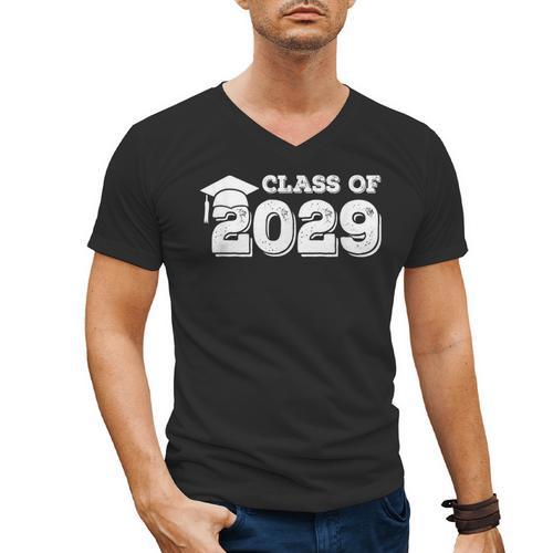 Class Of 2029 Senior Graduation 2029 Shirt Men's V-Neck T-Shirt - Best Gift Smart