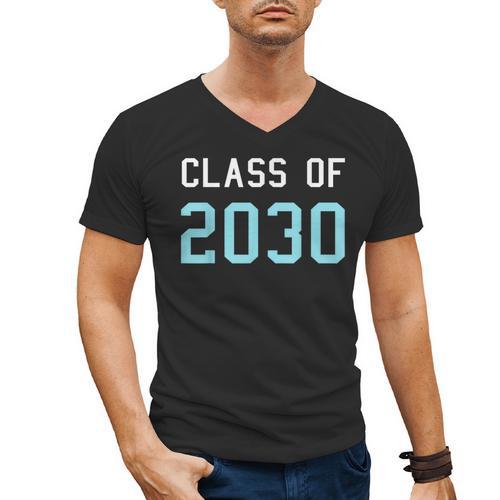 Class Of 2030 Graduation T-Shirt Men's V-Neck T-Shirt - Best Gift Smart