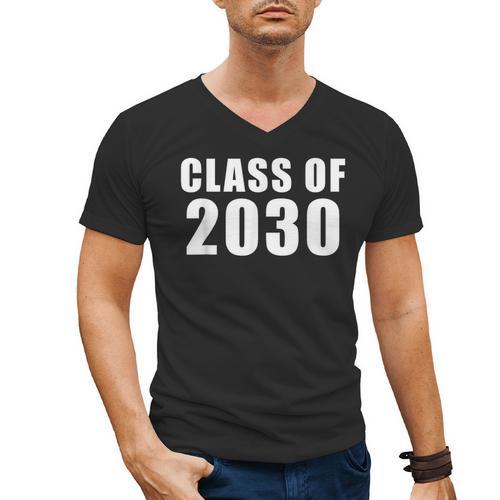Class Of 2030 T Shirt Cute Kindergarten Graduation T Men's V-Neck T-Shirt - Best Gift Smart