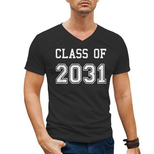 Class Of 2031 Shirt Graduation School Future Graduate Men's V-Neck T-Shirt - Best Gift Smart