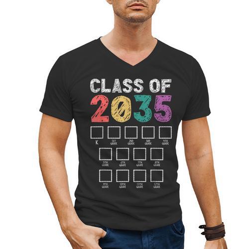Class Of 2035 Graduation Check List Men's V-Neck T-Shirt - Best Gift Smart