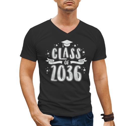 Class Of 2036 Last First Day Of School Graduation Men Women Men's V-Neck T-Shirt - Best Gift Smart