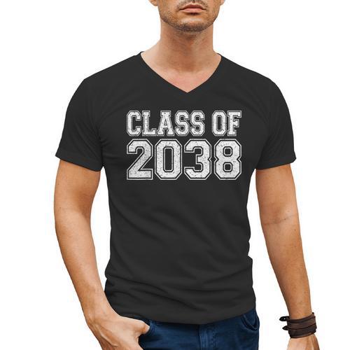 Class Of 2038 First Day Of Pre-k Graduation 2038 Preschool Men's V-Neck T-Shirt - Best Gift Smart