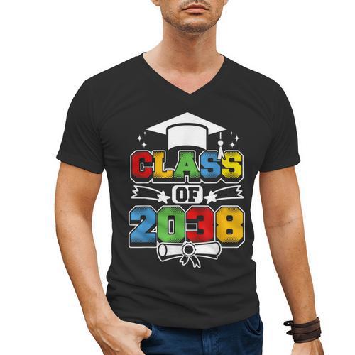 Class Of 2038 First Day Of School & Graduation 2038 Men's V-Neck T-Shirt - Best Gift Smart