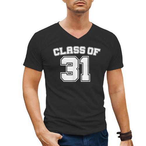 Class Of 31 2031 School Tee Shirt Graduation Class Party Men's V-Neck T-Shirt - Best Gift Smart