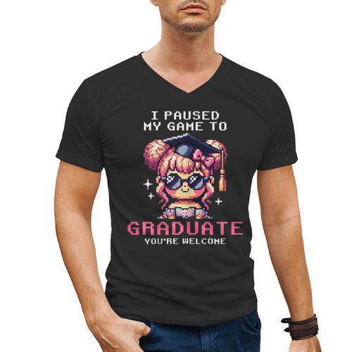 Classic I'm From The 1900s Retro Games Graduating Girl Men's V-Neck T-Shirt - Figerry