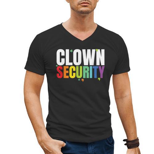 Clown Security Halloween Dad Mom Costume Men's V-Neck T-Shirt - Father's Day Fun