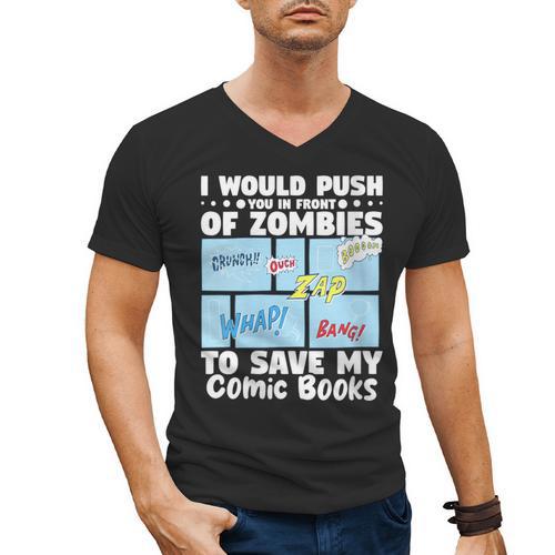 Comics Collecting Book Collector Guide Comics Lover Men's V-Neck T-Shirt - Bookorys