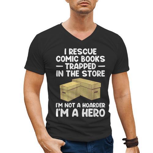Cool Comic Book For Men Women Comic Book Collector Men's V-Neck T-Shirt - Bookorys DE