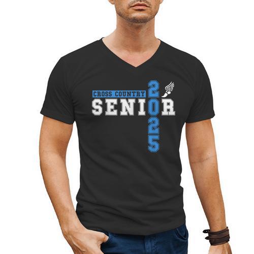 Cross Country Senior Night Senior 2025 Graduation Party 30 Men's V-Neck T-Shirt - Best Gift Smart