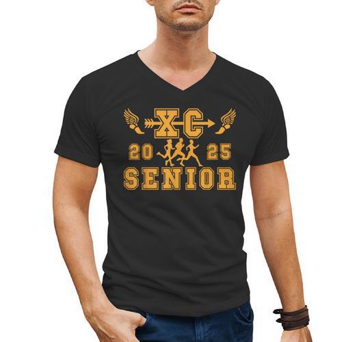 Cross Country Senior Night Senior 2025 Graduation Party 9 Men's V-Neck T-Shirt - Best Gift Smart