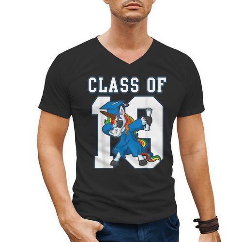 Dabbing Graduation Class Of 2019 Unicorn Shirt Men's V-Neck T-Shirt - Best Gift Smart