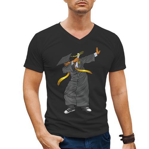 Dabbing Graduation Class Of 2023 Shirt History Month Men's V-Neck T-Shirt - Best Gift Smart