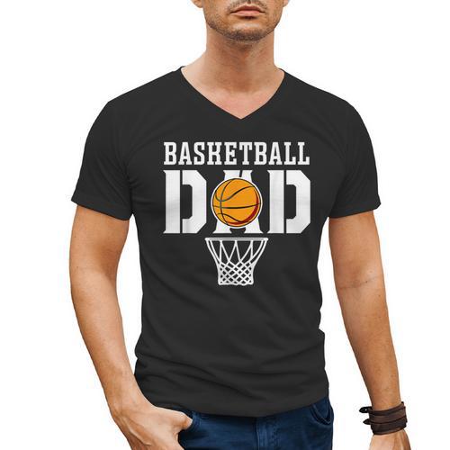 Dad Basketball Apparel Basketball Dad Men's V-Neck T-Shirt - Father's Day Fun