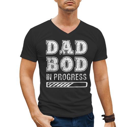 Dad Bod In Progress Men's V-Neck T-Shirt - Father's Day Fun