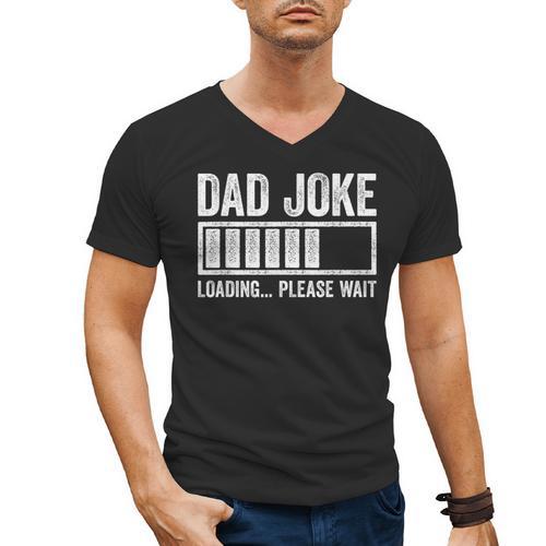 Dad Joke Loading Please Wait Shirt Men Fathers Day Men's V-Neck T-Shirt - Father's Day Fun