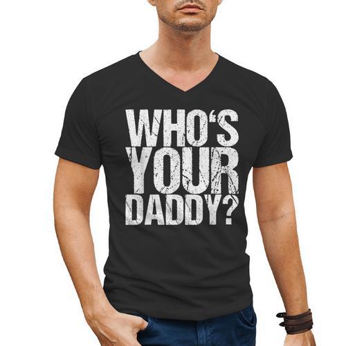 Who Is Your Dad Men's V-Neck T-Shirt - Father's Day Fun