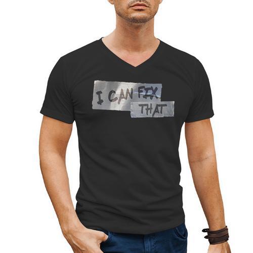 Dad Shirt Duct Tape I Can Fix That TShirt Men's V-Neck T-Shirt - Father's Day Fun
