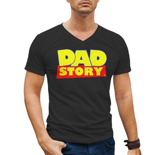 Dad Story Men's V-Neck T-Shirt - Father's Day Fun