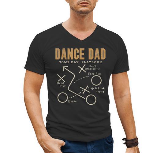 Dance Dad Shirt Proud Dancer Dancing Father Men Tee Men's V-Neck T-Shirt - Father's Day Fun