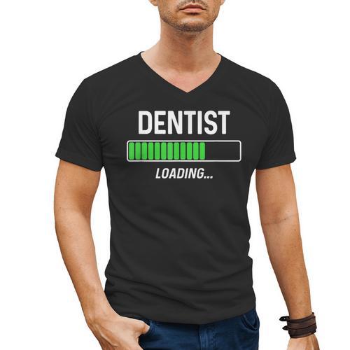 Dentist Loading Shirt Graduation Student Men's V-Neck T-Shirt - Best Gift Smart