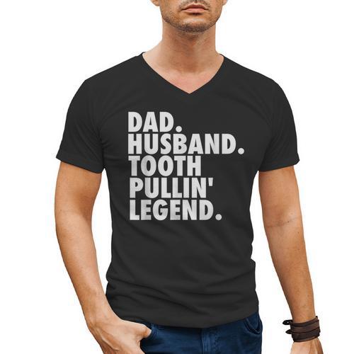 Dentist Men Son Husband Dad Boss Men's V-Neck T-Shirt - Father's Day Fun