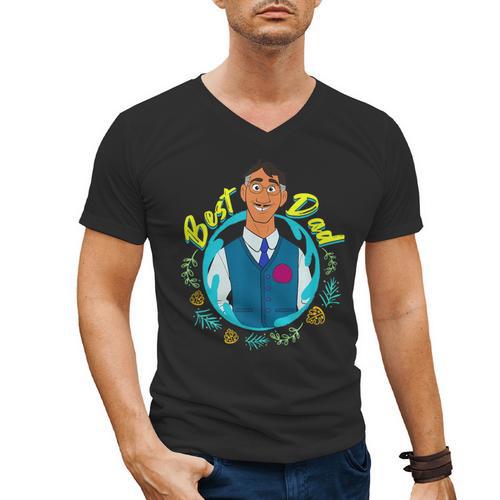 Disney Encanto Agustin Madrigal Best Dad Portrait Small Men's V-Neck T-Shirt - Father's Day Fun