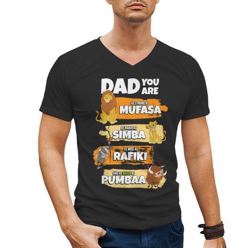 Disney The Lion King Dad You Are Word Stack Men's V-Neck T-Shirt - Father's Day Fun