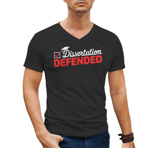 Dissertation Defended PhD Graduate PhD Graduation 2025 Men's V-Neck T-Shirt - Best Gift Smart