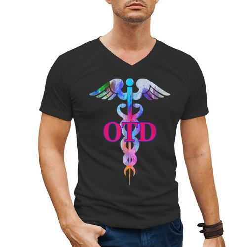 Doctor Of Occupational Therapy OTD Caduceus Graduation Men's V-Neck T-Shirt - Best Gift Smart