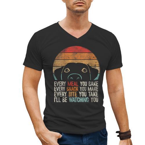 Dog Lover Dog Humor Dog Mom Dog Dad Men's V-Neck T-Shirt - Father's Day Fun