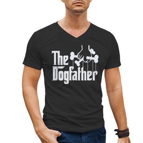 The Dogfather Dog Dad Dog Lover Men's V-Neck T-Shirt - Father's Day Fun