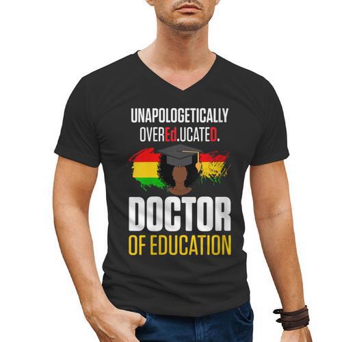 EdD Doctor Of Education Educated Doctorate Graduation Men's V-Neck T-Shirt - Best Gift Smart