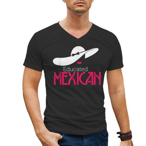 Educated Mexican Graduation Shirt For Women Men's V-Neck T-Shirt - Best Gift Smart