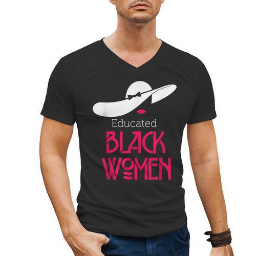 Educated Women Graduation Shirt Men's V-Neck T-Shirt - Best Gift Smart