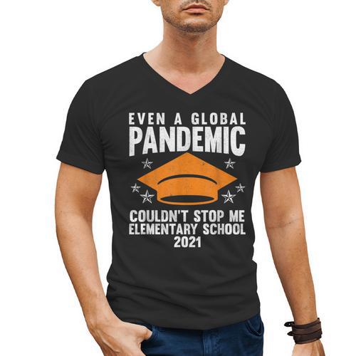 Elementary School 2021 Degree Graduation Graduate Men's V-Neck T-Shirt - Best Gift Smart