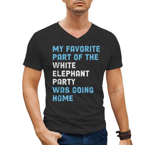 Elephant Party For Introvert Going Men's V-Neck T-Shirt - Raresse