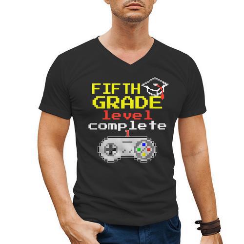 Fifth Grade Graduation Video Game Shirt Men's V-Neck T-Shirt - Best Gift Smart