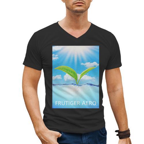 Frutiger Aero Aesthetics Men's V-Neck T-Shirt - Figerry